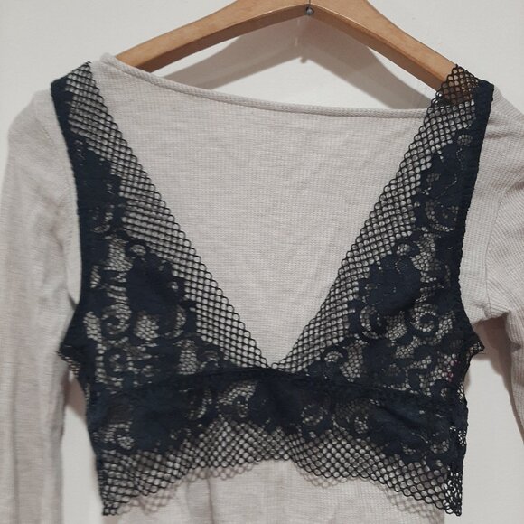 Lace and fishnet black Victoria secret sheer bralette top - Picture 7 of 7